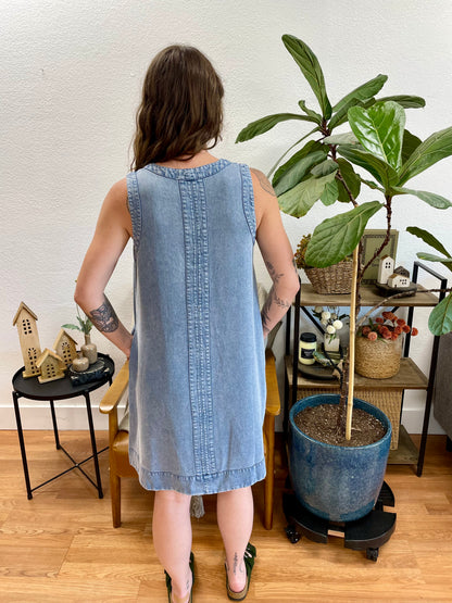 Denim Shift Dress