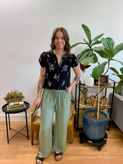 Olive Drawstring Pants