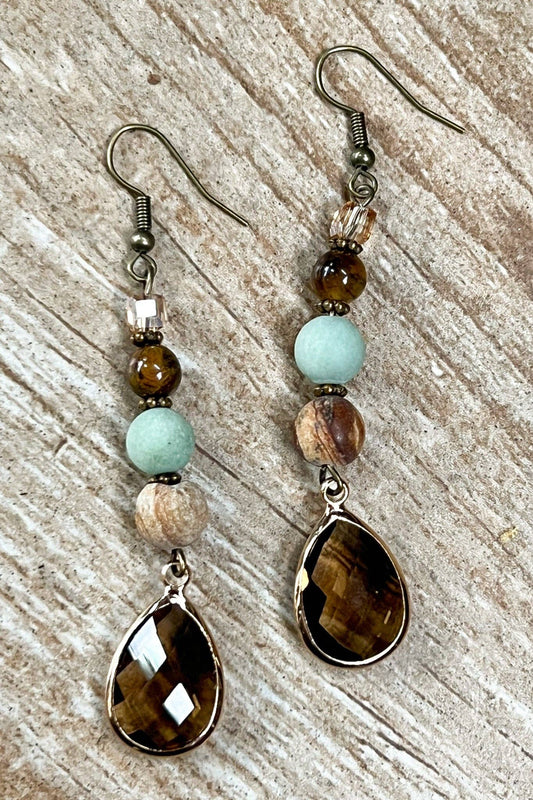 Louise Earrings Amazonite