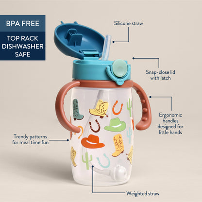 Straw Cup With Snap-Close Lid