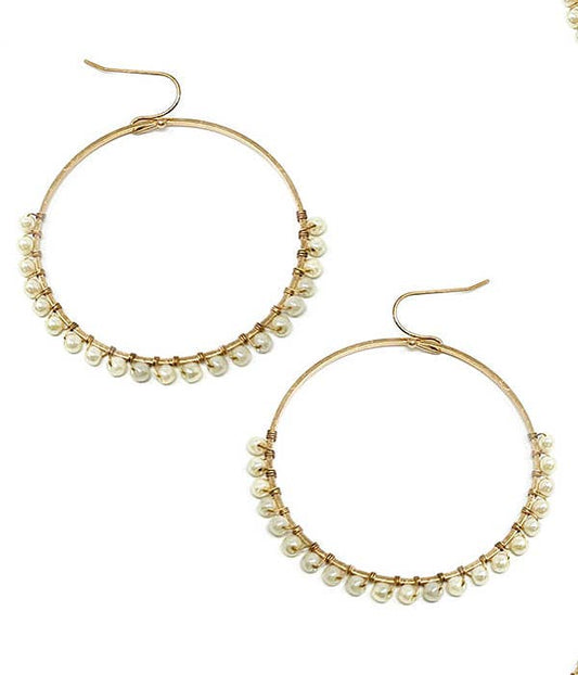 Semi Precious Stone Hoops