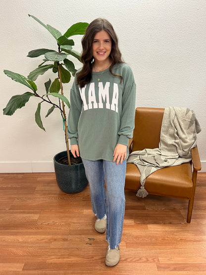 Sage Corded Mama Pullover