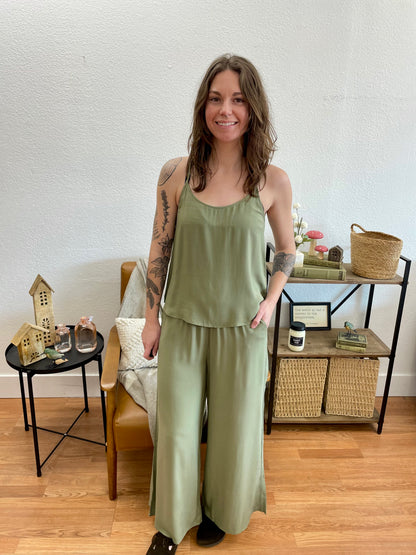 Light Olive Woven Pants