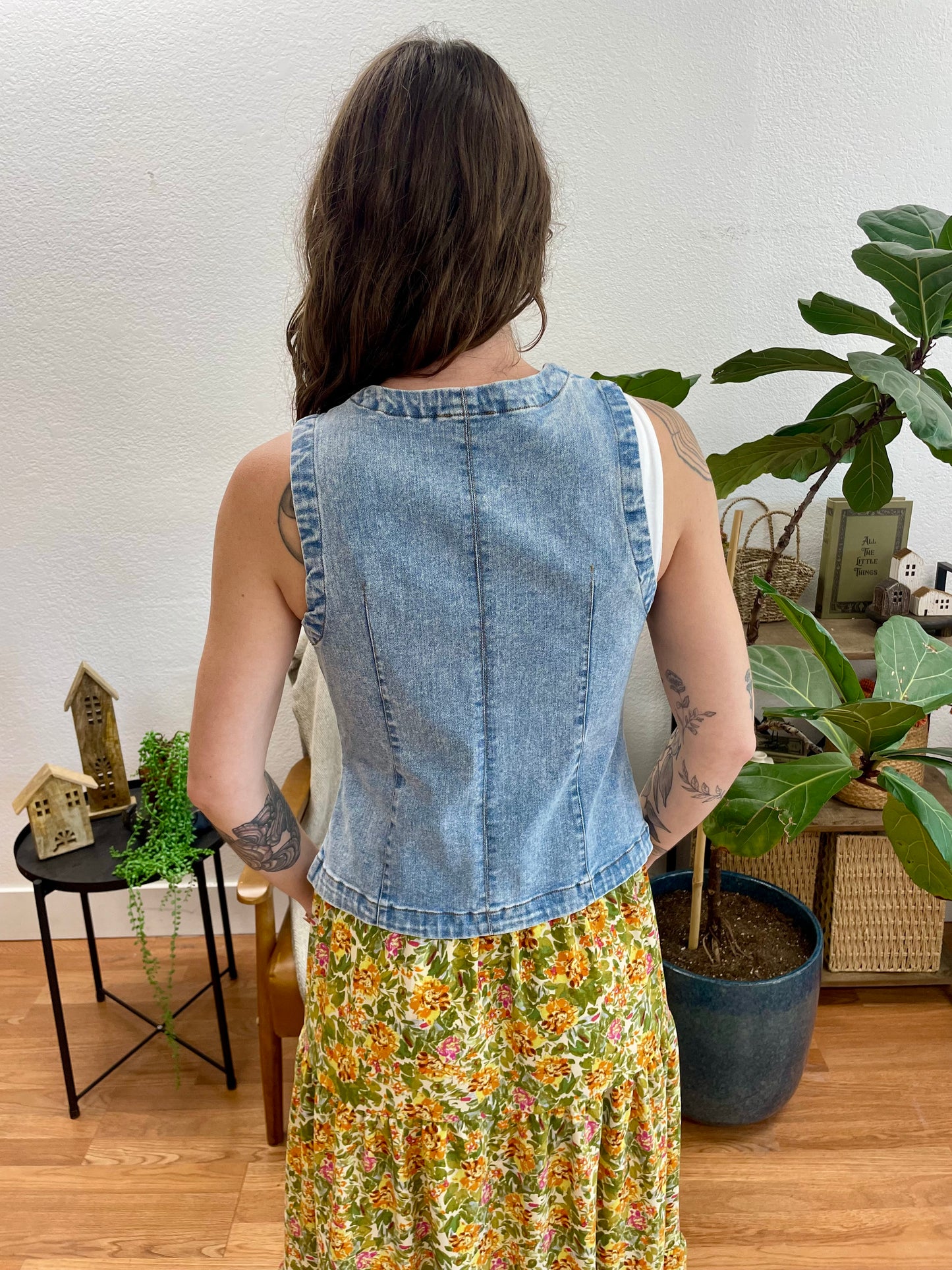 Light Wash Denim Vest