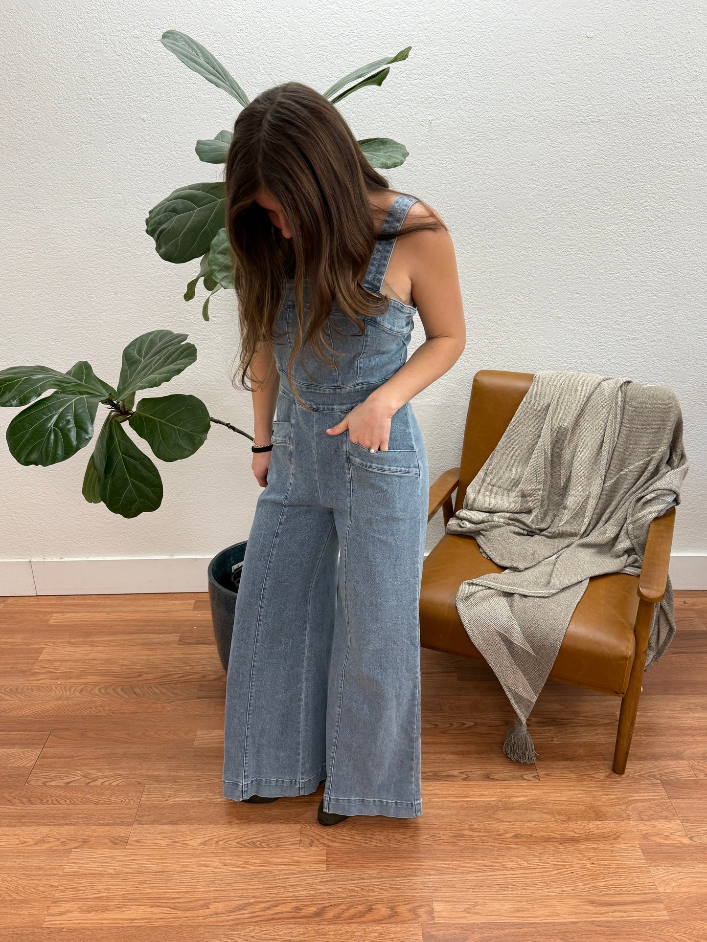 Denim Bootcut Jumpsuit