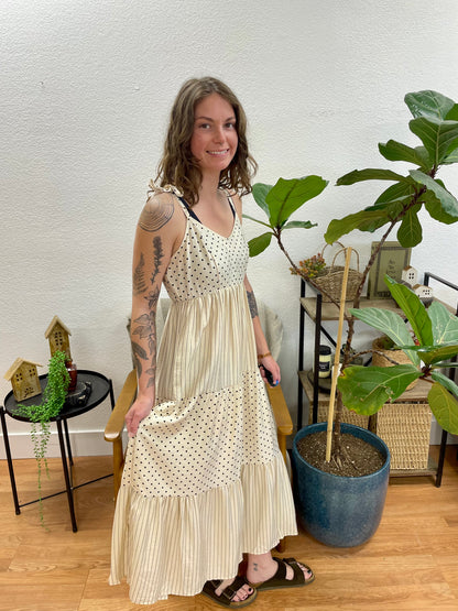 Dots & Stripes Maxi Dress