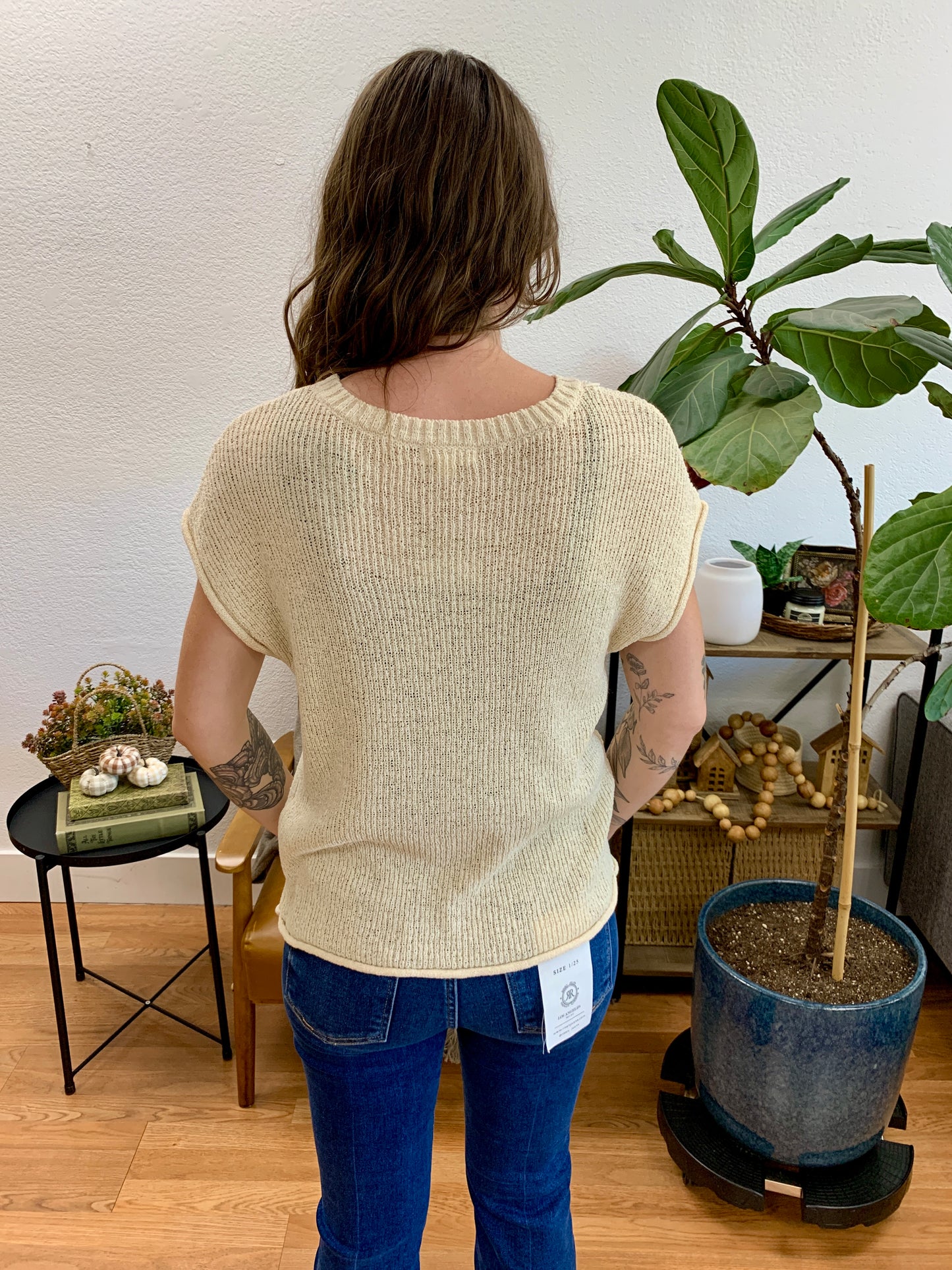 Oatmeal Relaxed Knit Top