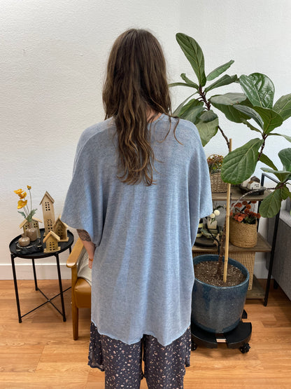 Slate Short Sleeve Cardigan