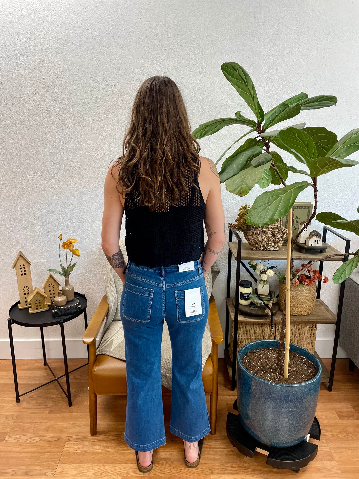Mica Timber Mid Rise Crop Jeans