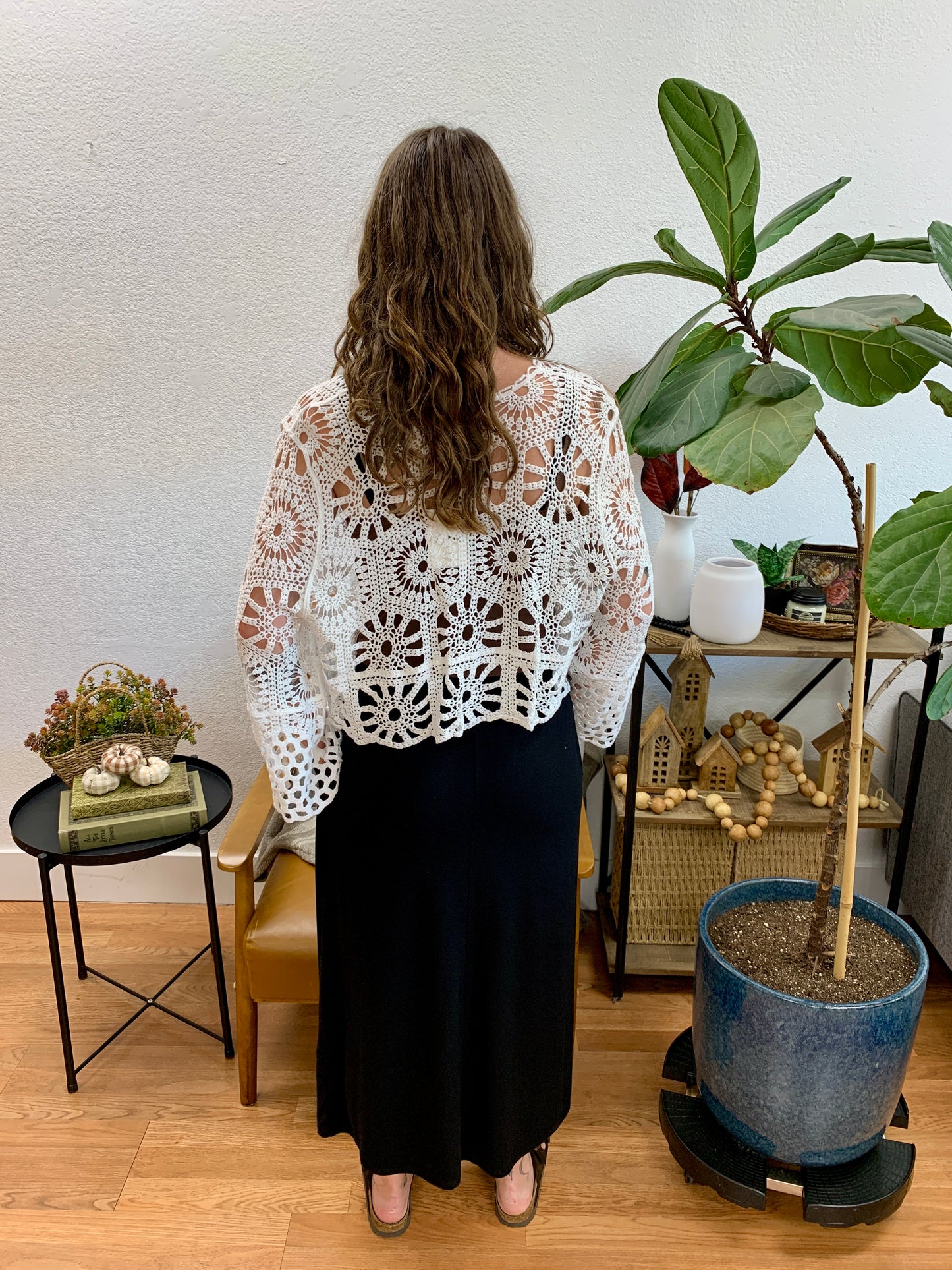 Black Smocked Skirt