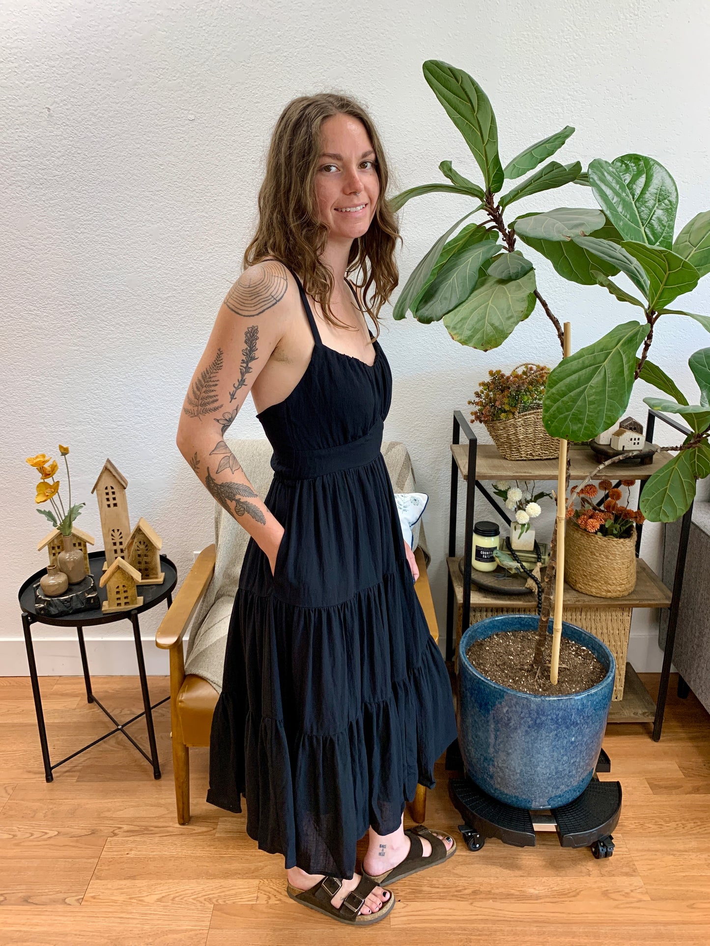 Black Tie Midi Dress