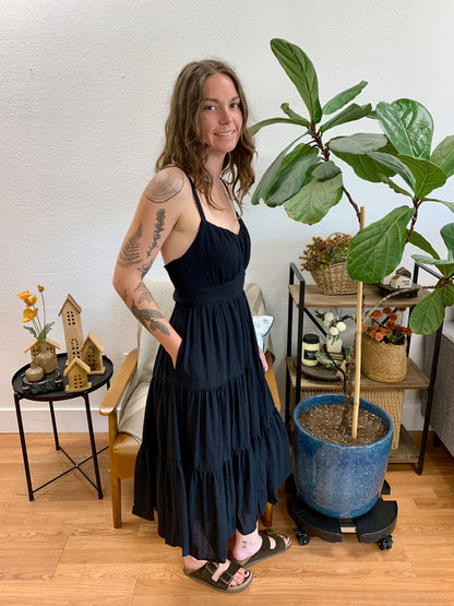 Black Tie Midi Dress