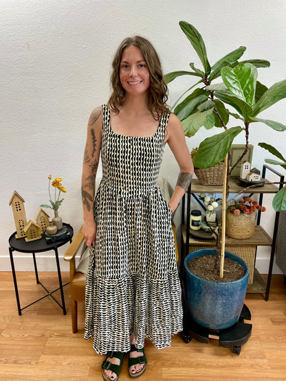 Midnight Mosaic Midi Dress