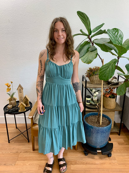 Balsam Back Tie Midi Dress