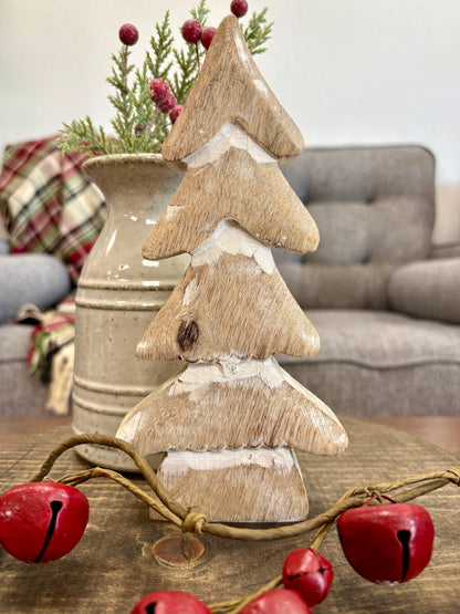 Tiered White Washed Tree