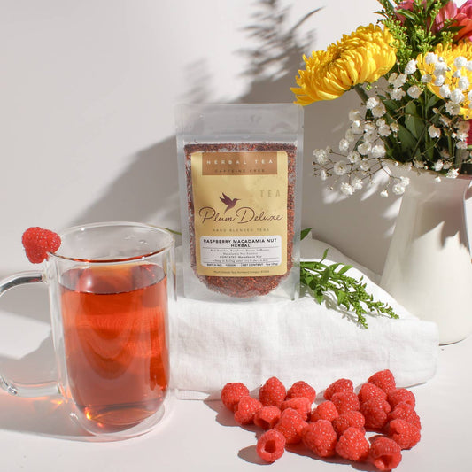 Raspberry Macadamia Nut Herbal Loose Leaf Tea