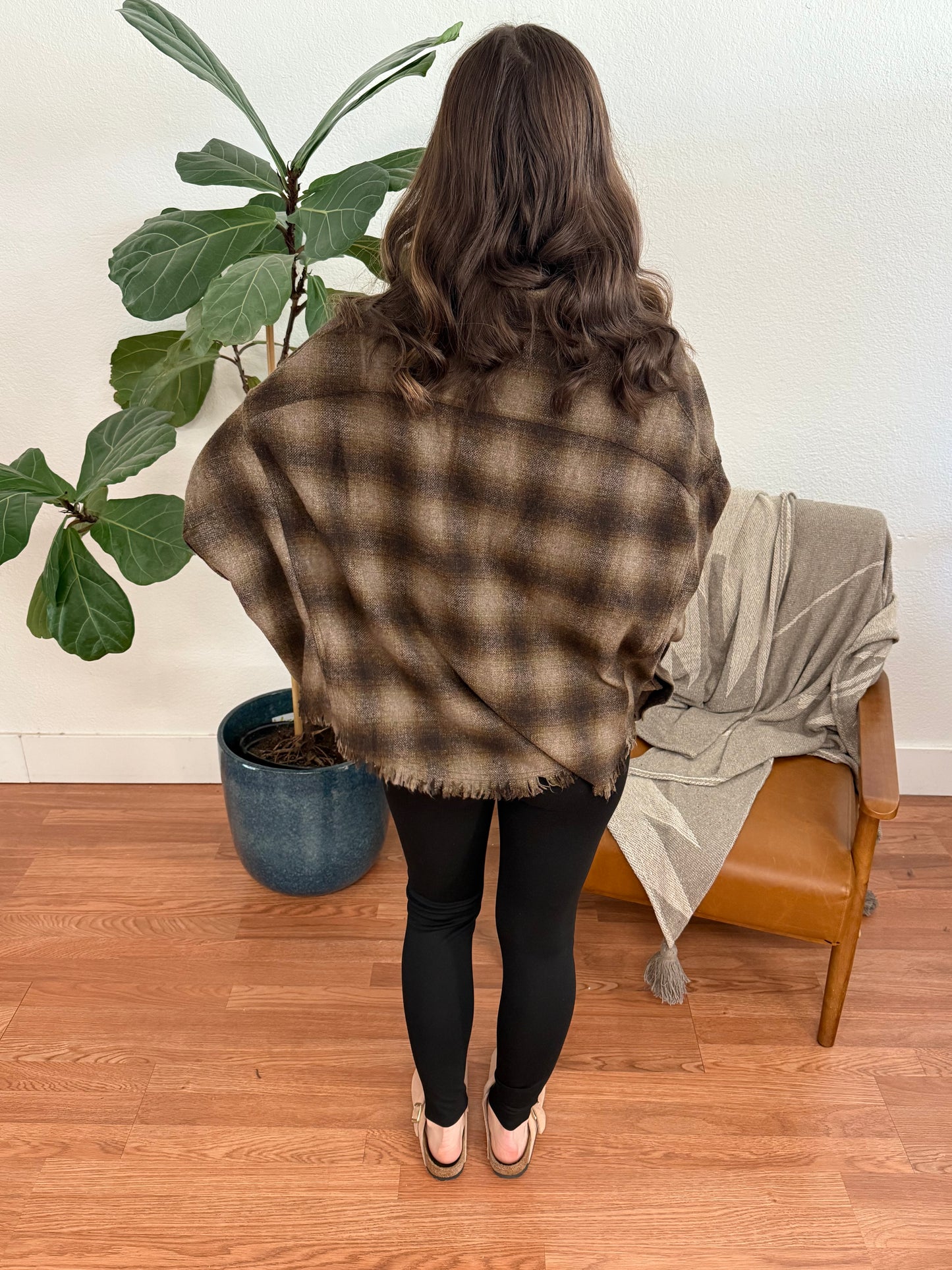 Brown Classic Plaid Button Up