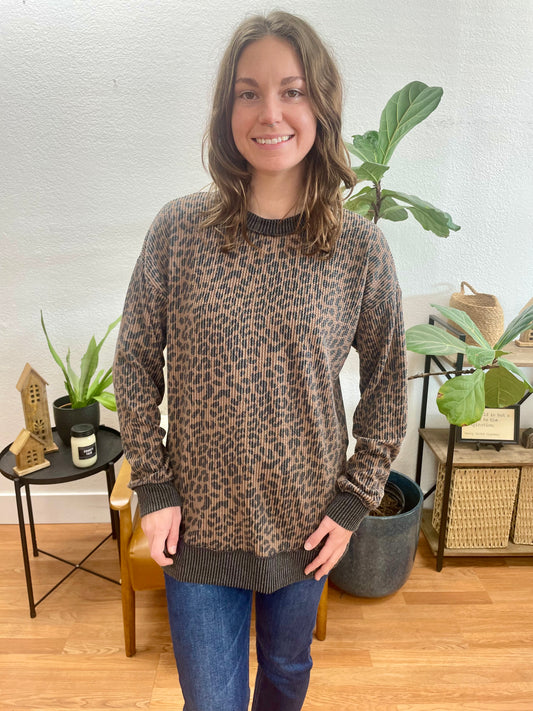 Leopard Pullover Sweater