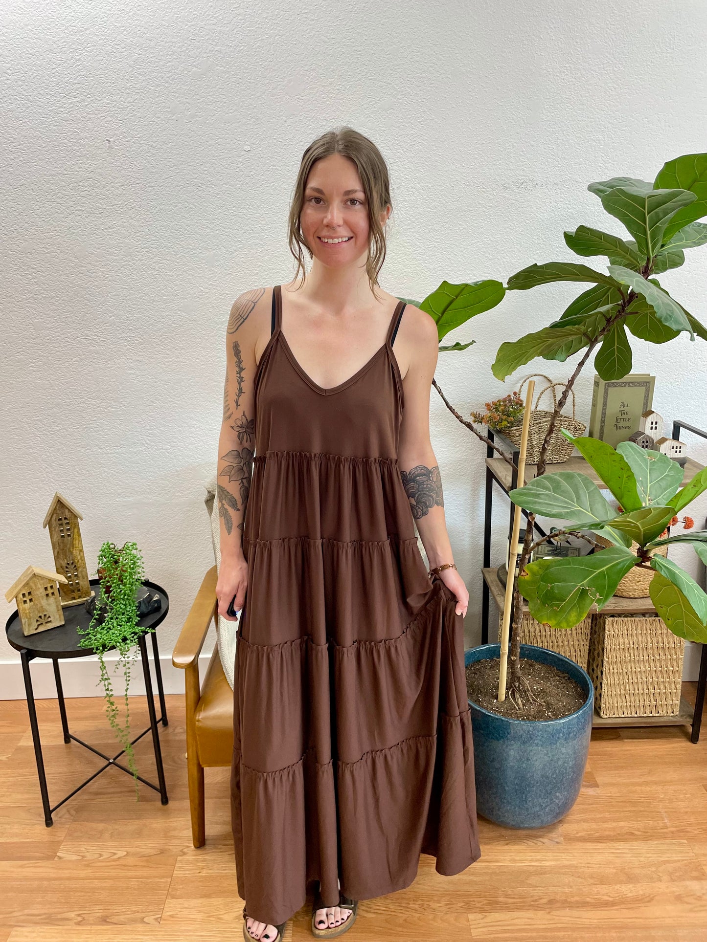 Mahogany Cami Tiered Maxi Dress