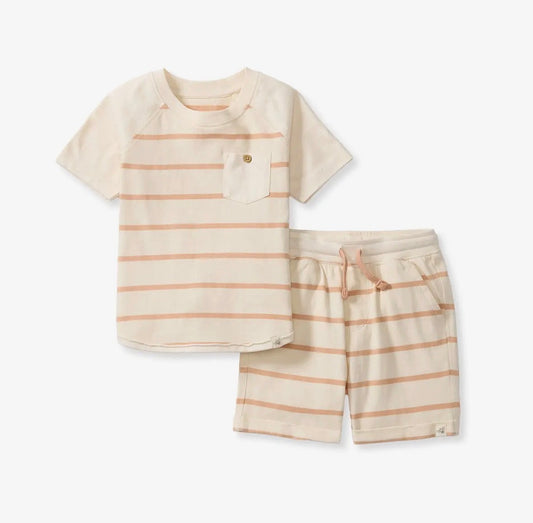 Boys Stripe Tee and Shorts Set