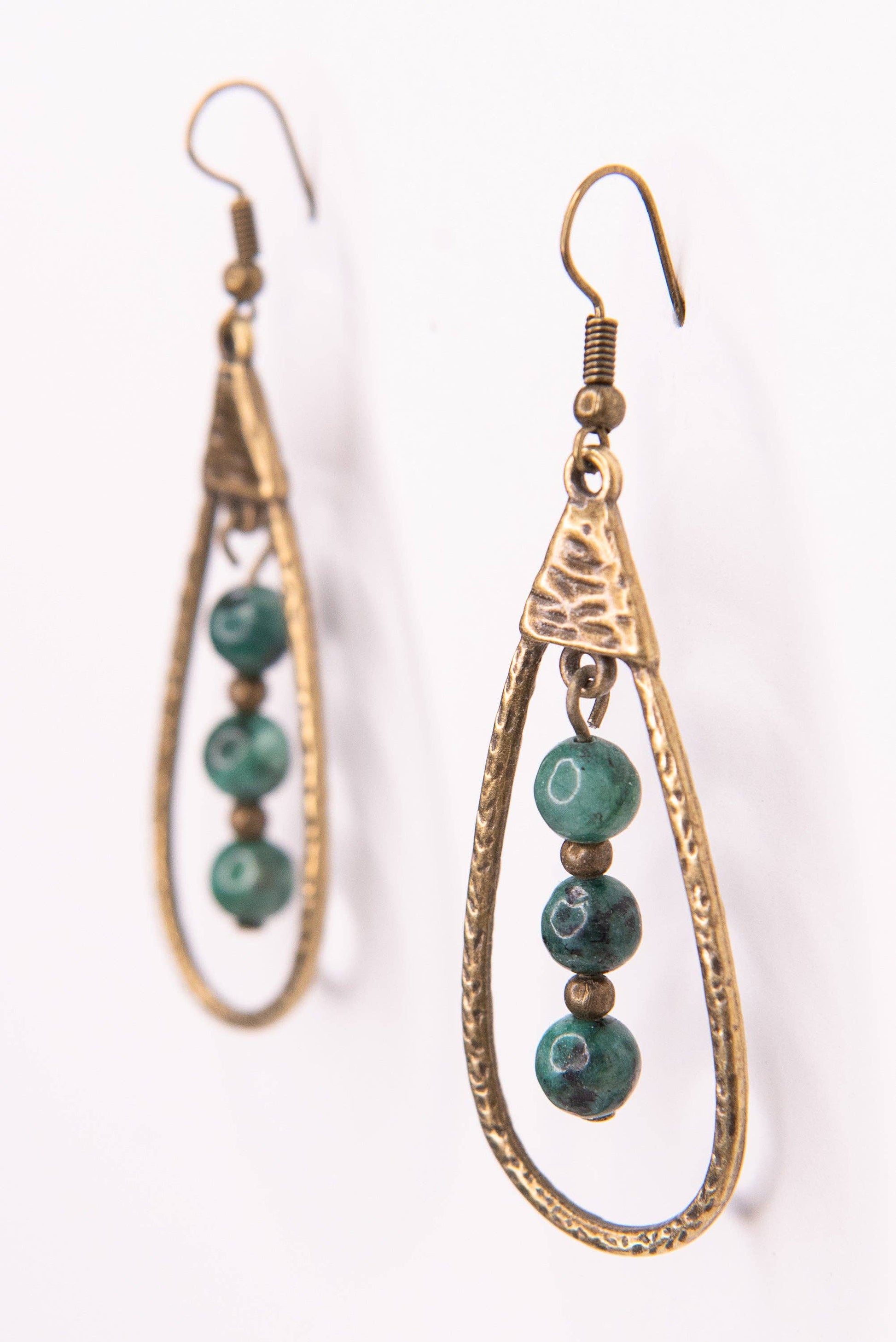 Sherri Earrings in African Turquoise - Terra Cottage