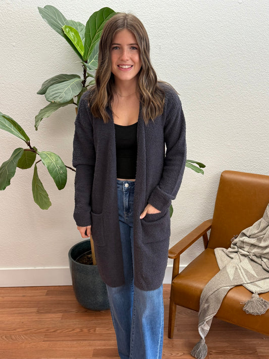 Charcoal Soft & Cozy Lounge Cardigan