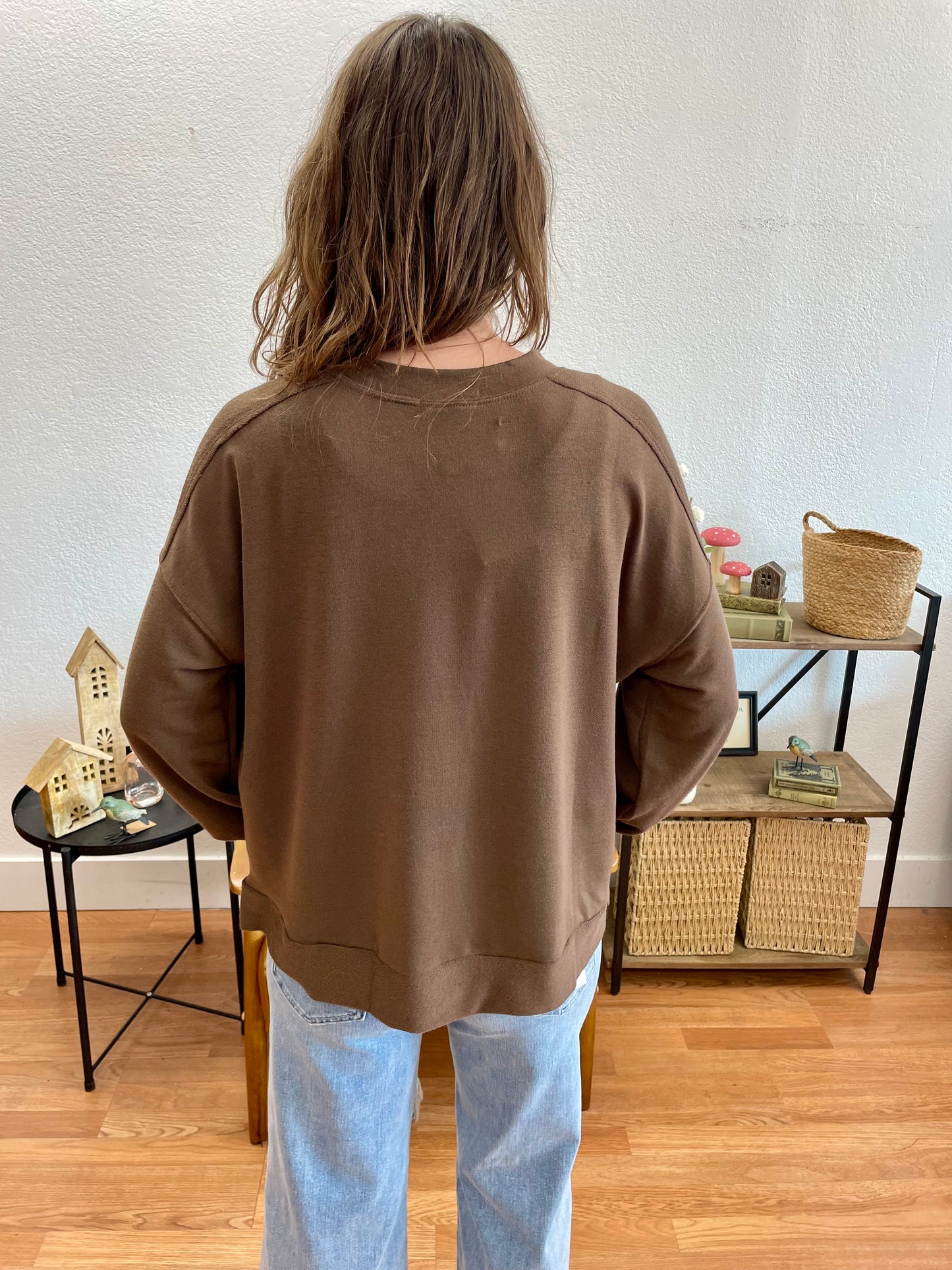 Brown Loose Fit Blouse
