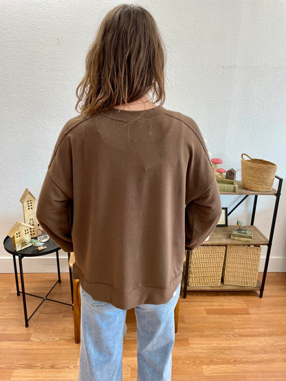 Brown Loose Fit Blouse