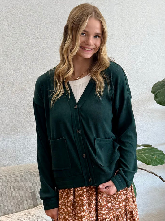 Hunter Green Cardigan