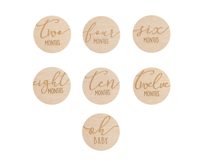 Wooden Reversible Monthly Milestone Photo Prop