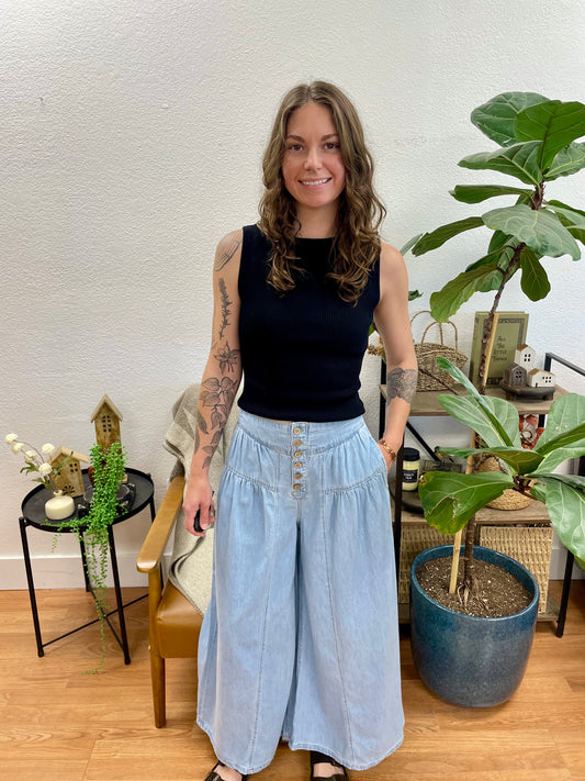 Risen Slouchy Lightweight Crop Pants
