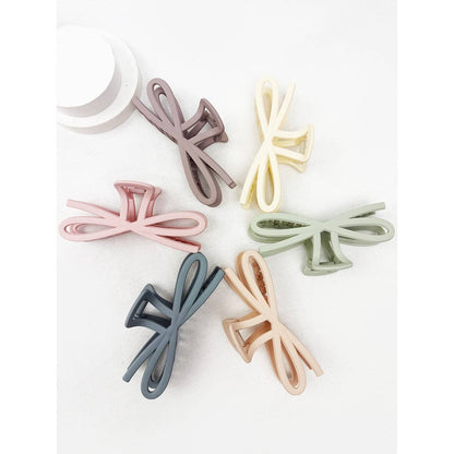 Soft Tone Jumbo Knotted Bow Hair Clip Claw