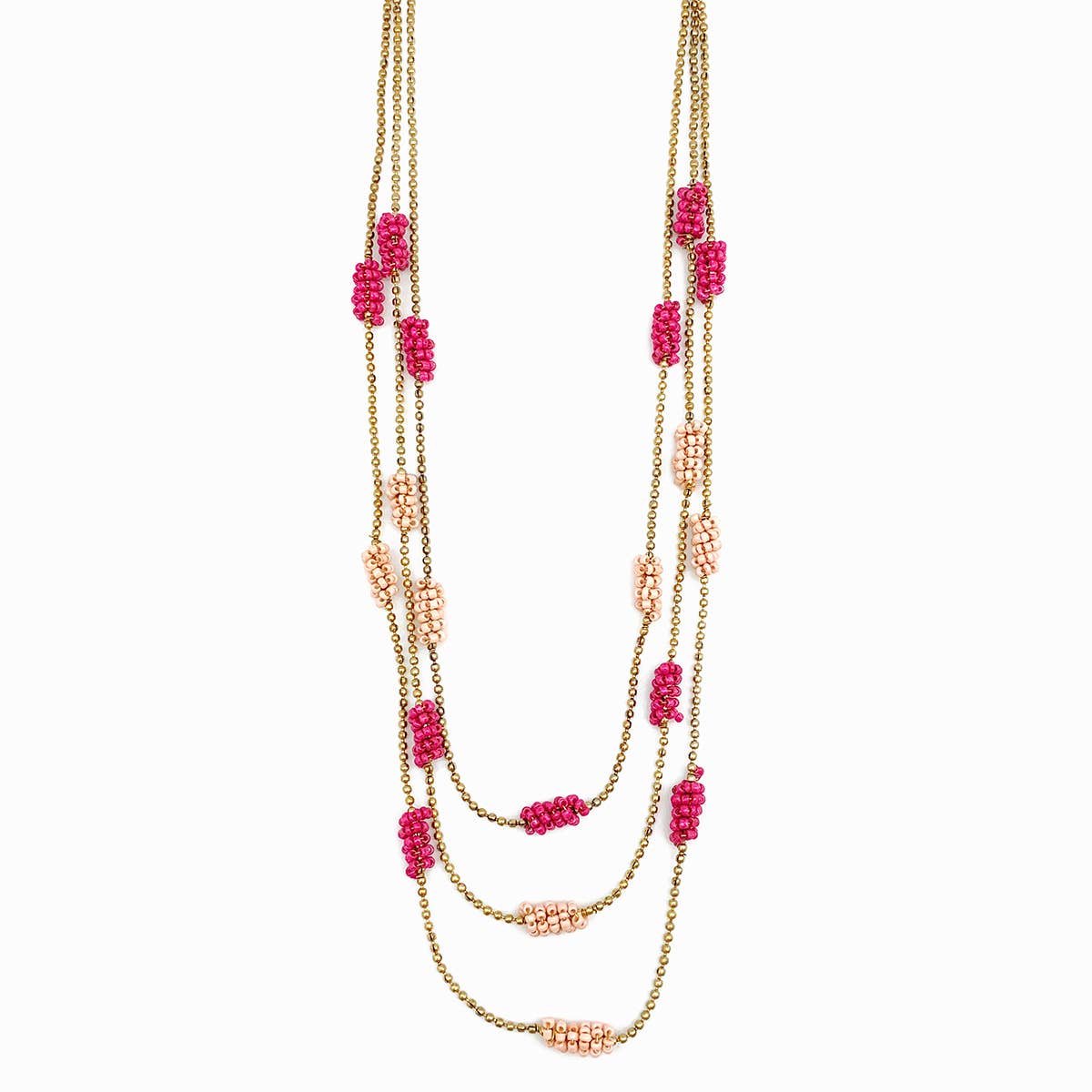 Three Layer Beaded Necklace