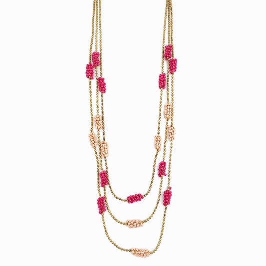 Three Layer Beaded Necklace