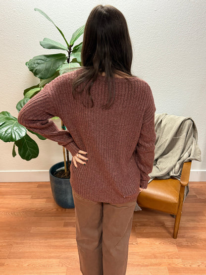 Brick Ribbed Sweater