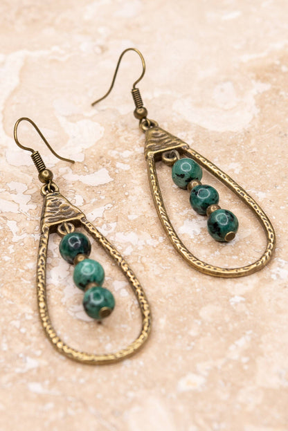 Sherri Earrings in African Turquoise - Terra Cottage