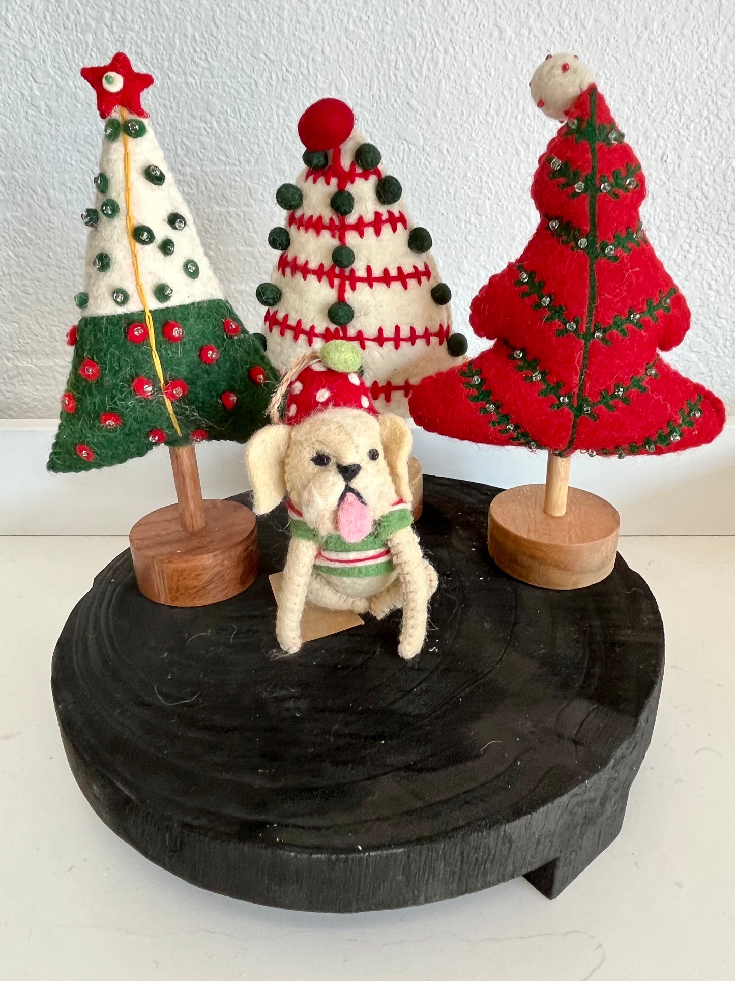 Wool Felt Dog Ornament