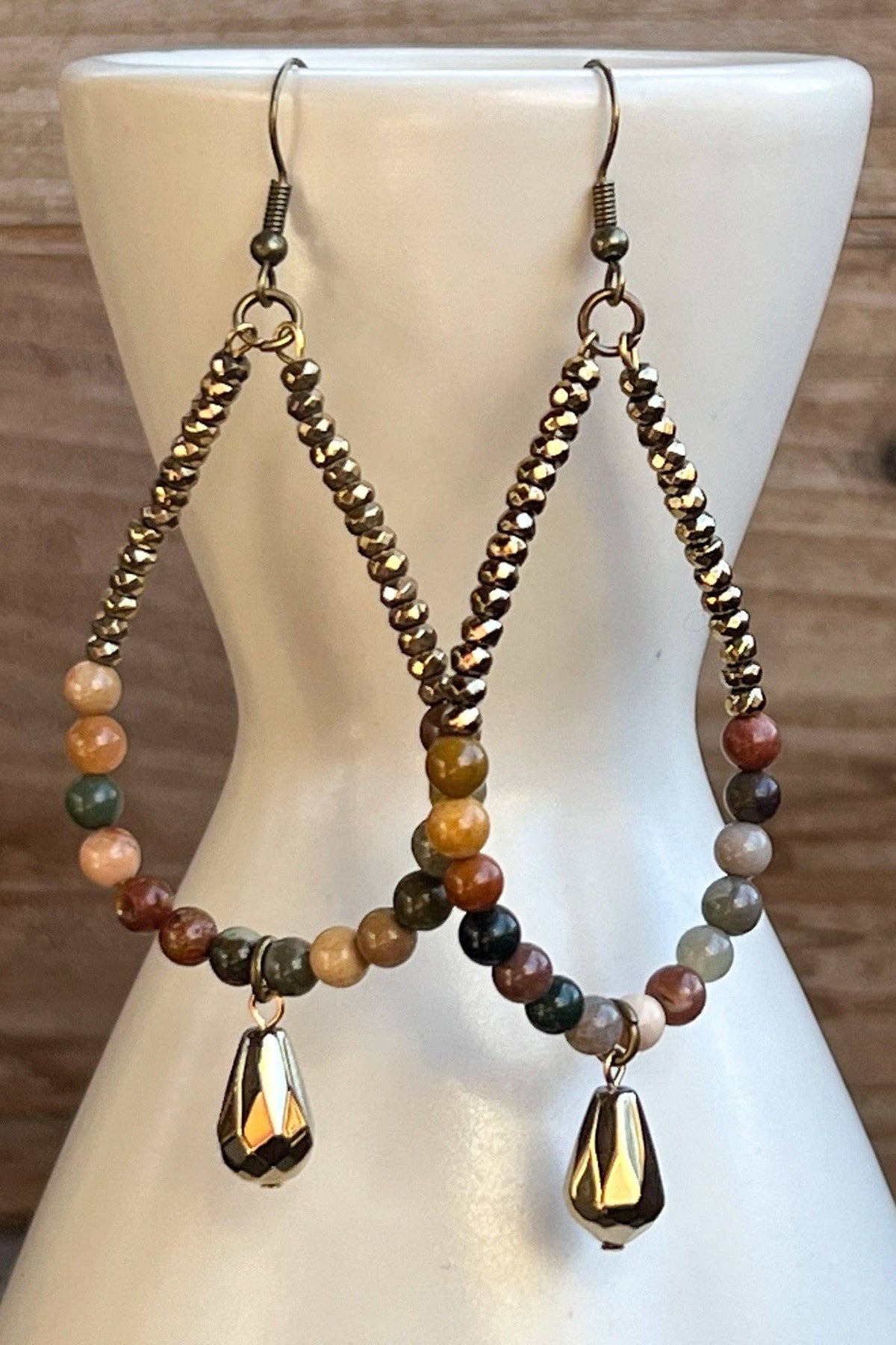 Giada Earrings Unakite