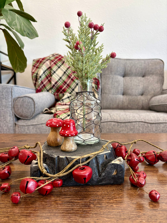 Glass Bottle Vase With Metal Detail