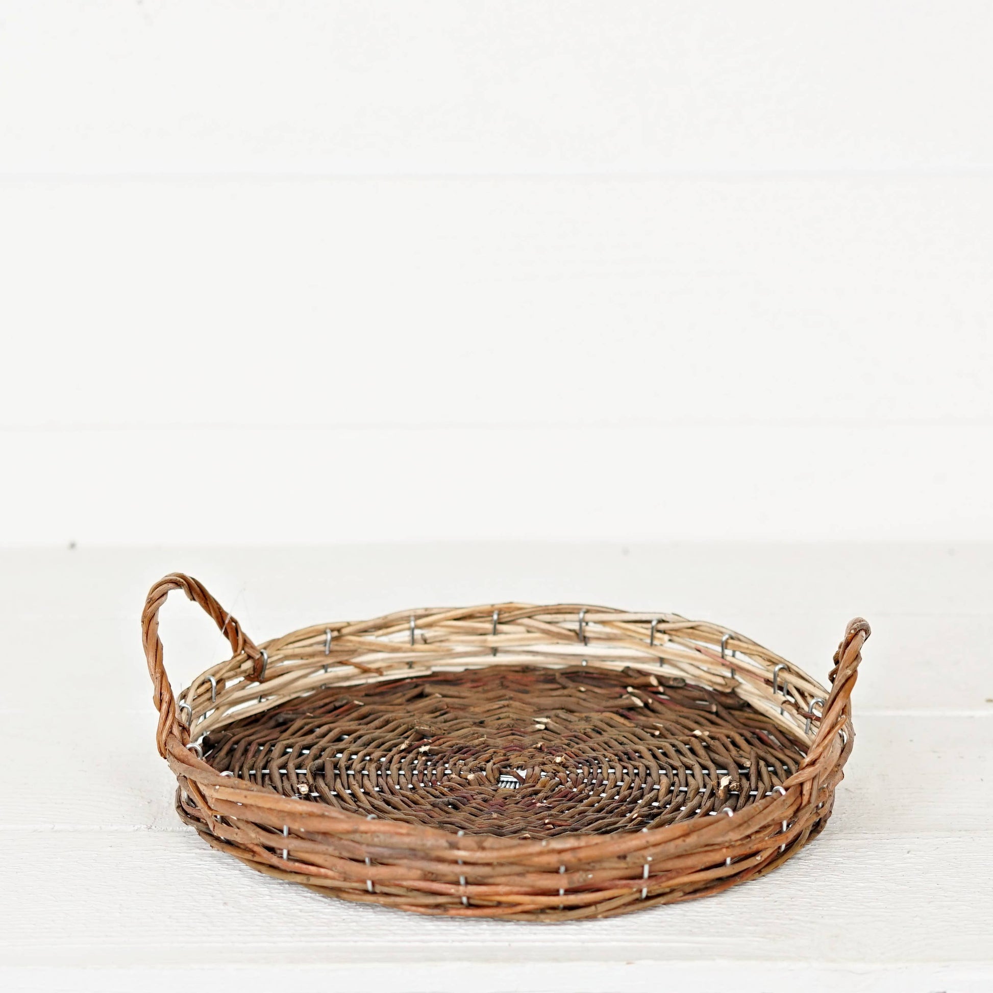 Flat Willow Woven Tray - Terra Cottage