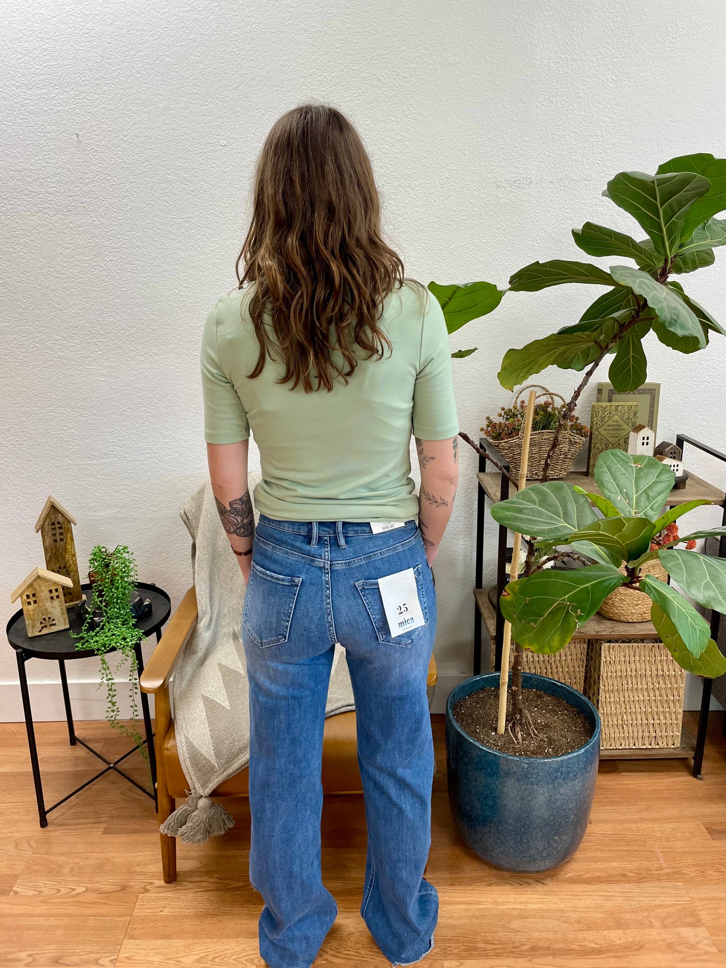 Mica Visa Blue Wide Leg Jeans