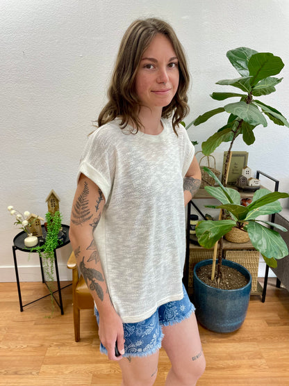 Ivory Hacci Slub Tee