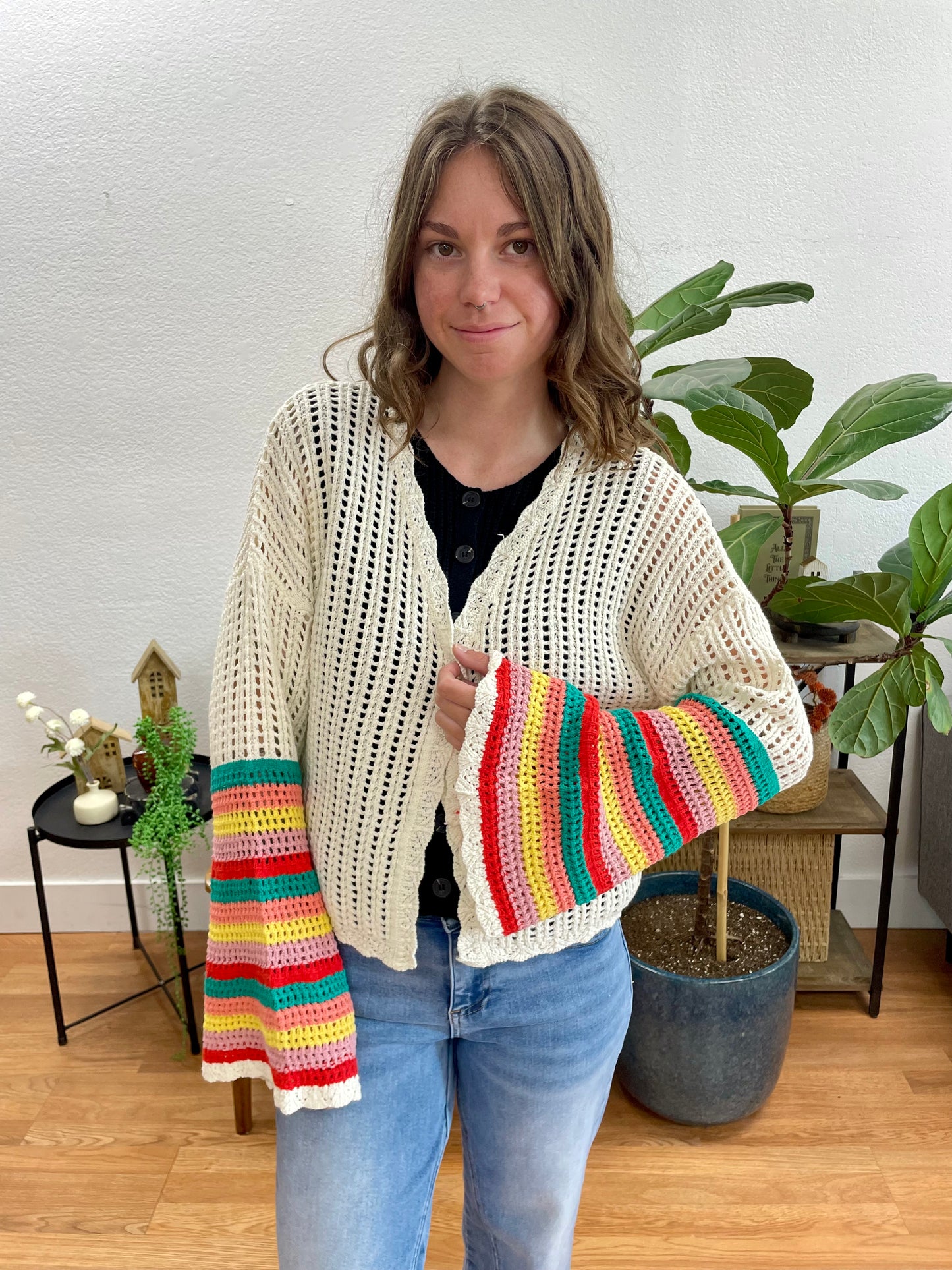 Bold Crochet Cardigan