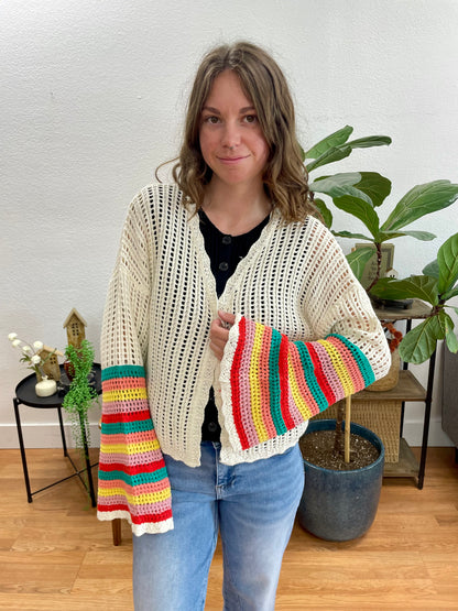Bold Crochet Cardigan