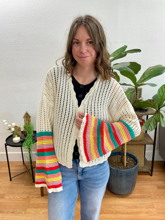Bold Crochet Cardigan