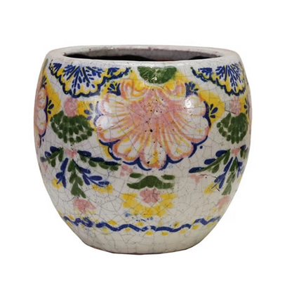Vintage Floral Pot
