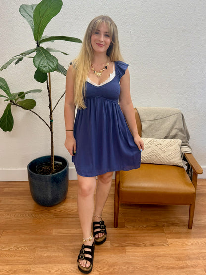 Dark Denim Smock Dress