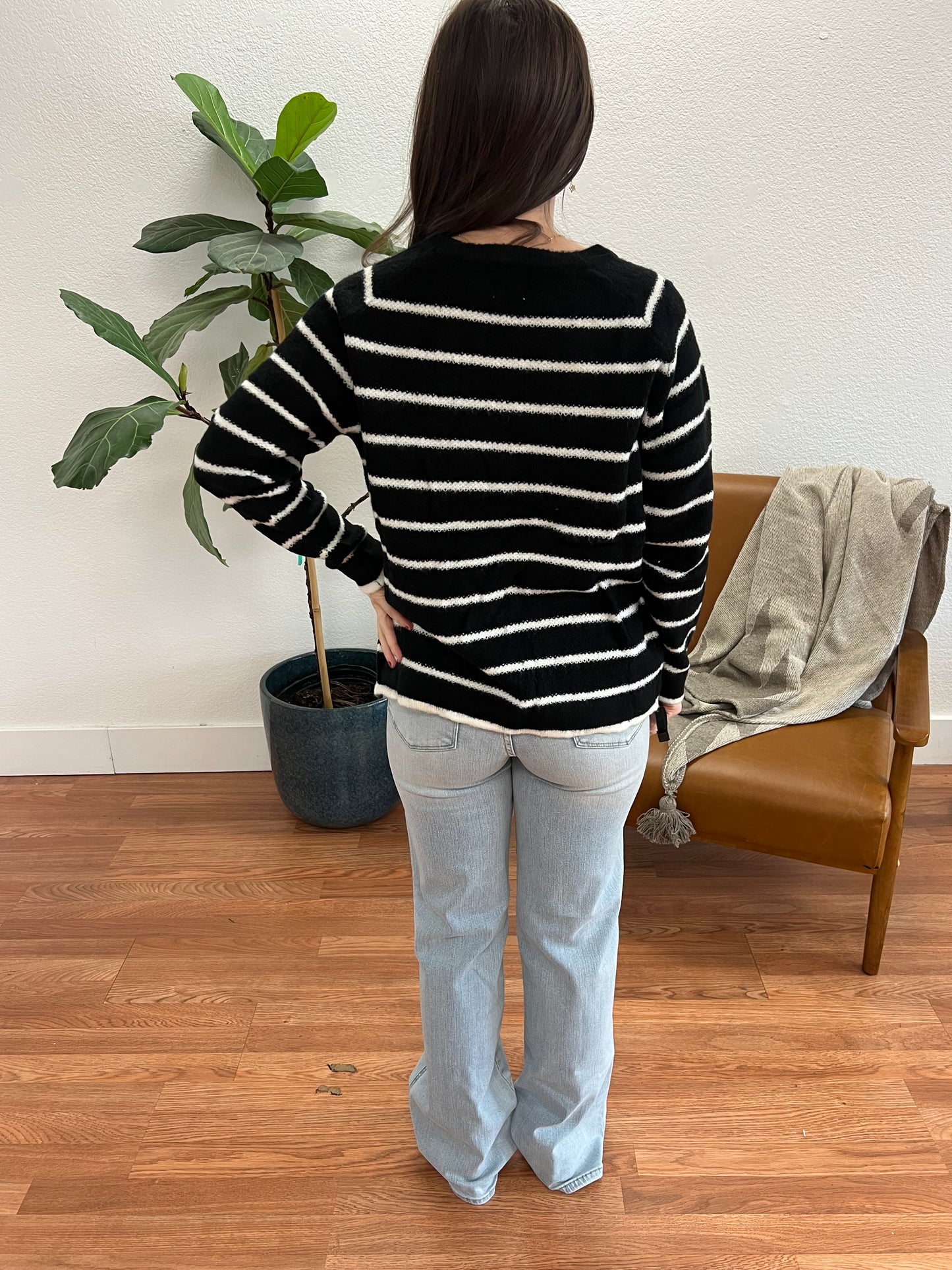 Black Classic Striped Sweater