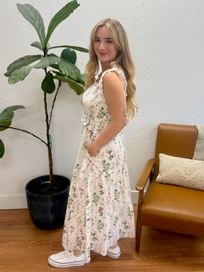 Off White Polka Dot Tank Dress