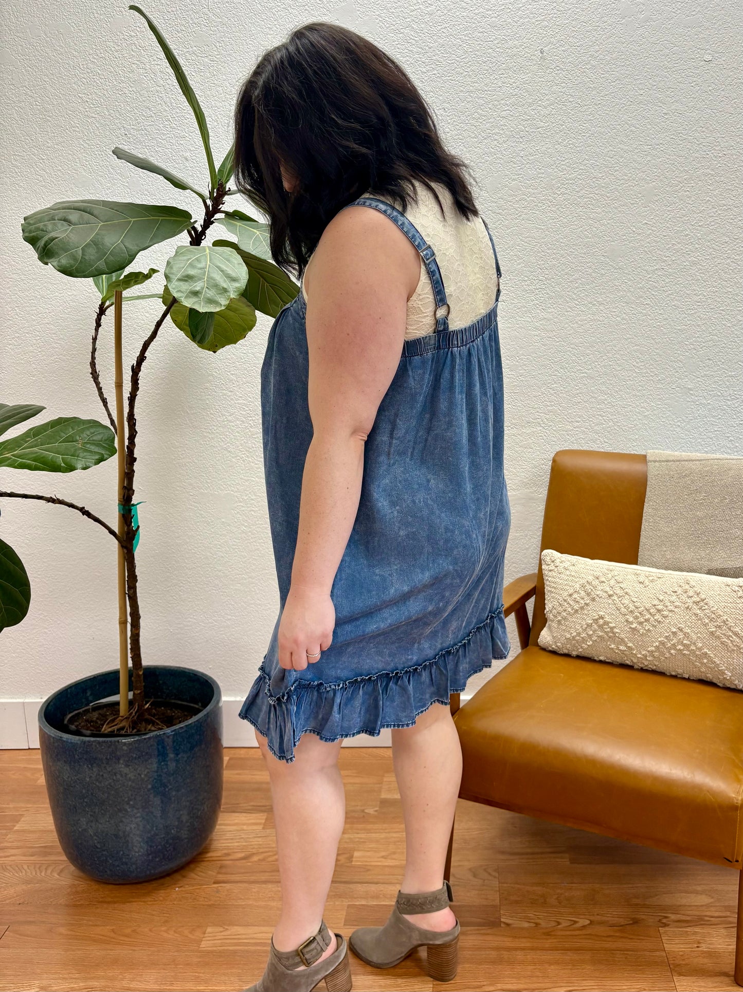 Dark Denim Button Down Dress